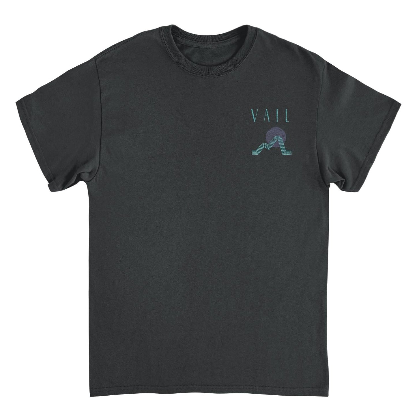 Skiing & Snowboarding Vail Front & Back Graphic Black T-Shirt