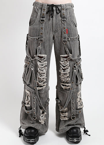 Tripp NYC Denim Strap Shredder Pant Black