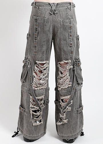 Tripp NYC Denim Strap Shredder Pant Black