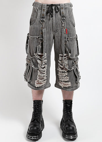 Tripp NYC Denim Strap Shredder Pant Black