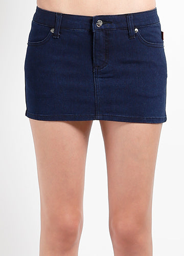 Tripp NYC Super Mini Heavy Stone Wash Denim Skirt
